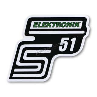 Sticker of cover "ELECTRONIC", GREEN - Simson S51
