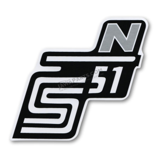 Sticker of cover "N", SILVER - Simson S51