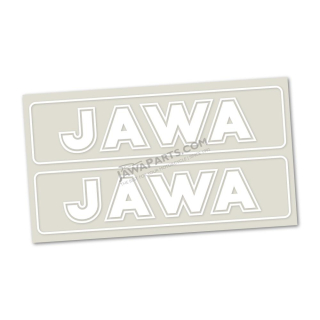 Sticker JAWA (inscription), WHITE "cut" (2pcs)